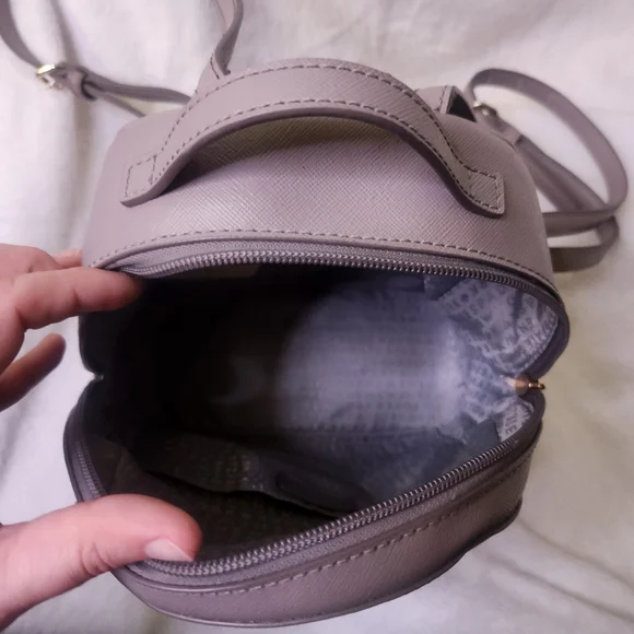 Kate Spade Taupe And Silver Backpack with Glitter Accent - Picture 6 of 8